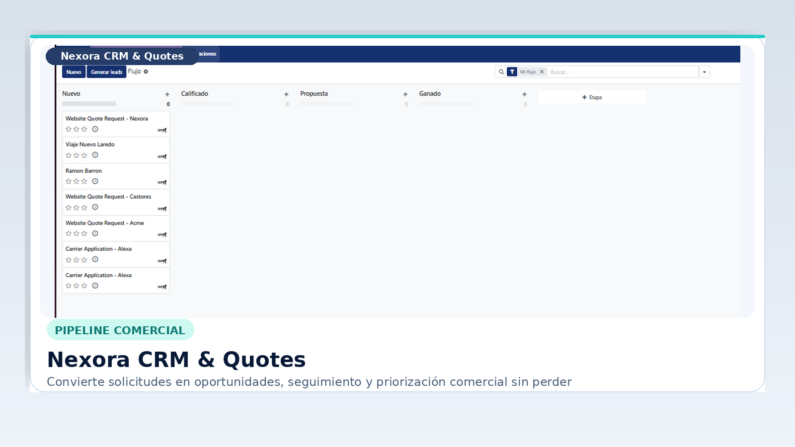 Nexora CRM and Quotes